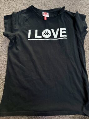 Kappa Black "I LOVE" Logo Tee
